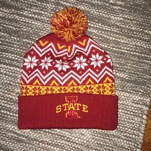 IA state knit beanie